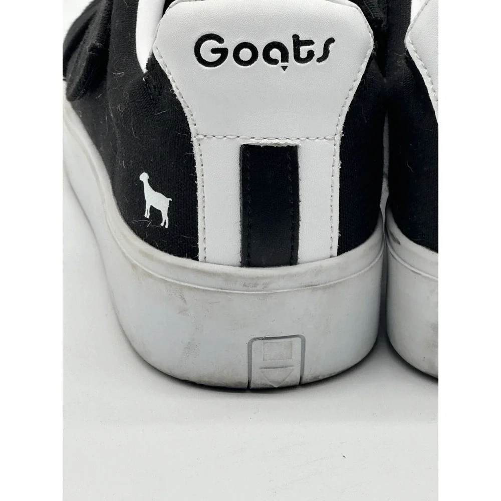 Goats Women's Black Canvas Crisscross‎ Straps Platform Slip-On Sneakers SZ 9.5